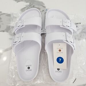 NWT Shade&Shore White Sandals sz. Womens 7